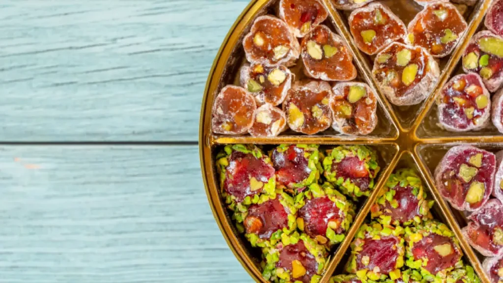 turkish delight with nuts, turkish delight recipe with pistachios
